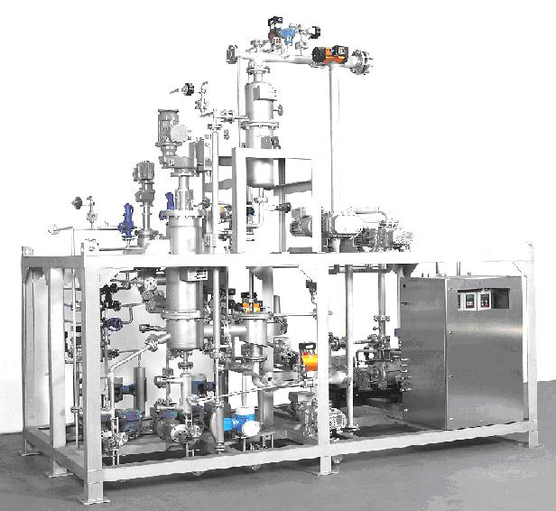 工业规模短程蒸馏设备